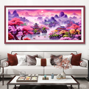 QIANHONGXIU | High-quality Cross-stitch Landscape and River Painting