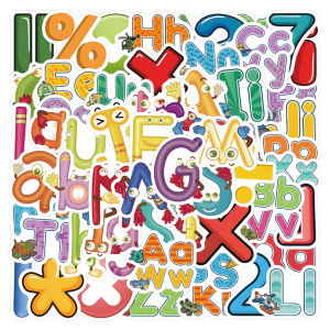 Childrens Cartoon Alphabet English Numbers Decal Stickers 100 Sheets Toy Box Notebook Decoration DIY Sticker for Smooth Surface