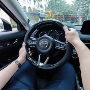 Bọc vô lăng ô tô sợi CACBON cao cấp Size 38 cho mọi dòng xe từ 4 chỗ đến 7 chỗ