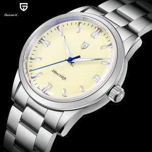 2023 PAGANI DESIGN 38มม.ชายนาฬิกา ควอตซ์สแตนเลส AR เคลือบ Sapphire VH31 ธุรกิจนาฬิกา ข้อมือเล่นกีฬา Reloj Hombre