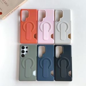 Sunward | For Magsafe Magnetic Credit Card Holder Slot Bracket Case For Samsung Galaxy S25 S24 S26 Ultra Plus Silicone Grip Holder Cover