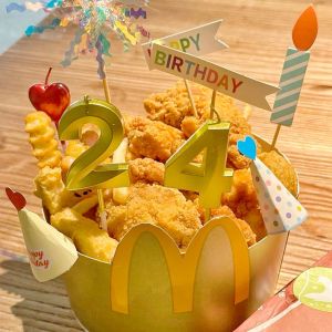 Trendy Gold Number Birthday Candles Home Use Children Baby One Year Old Creative Party Cake Decoration Plugins