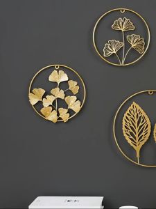 Hiasan Dinding Pajangan Home Decor Gold Leaf Ornament Wall Nordic Style