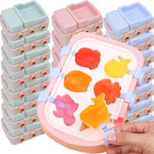 Cartoon Popsicle Molds / Silicone Ice Cream Mold / DIY Homemade Pop Ice Tray with Lid
