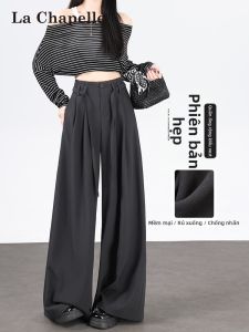 La Chapelle | Quần Tây Đùi Rộng Phong Cách Vintage Màu Đen