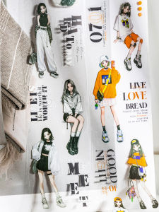 Dán Nhãn Dán Trang Trí Theo Phong Cách Retro Cho Trang Nhật Ký Thủ Công DIY Của Bé Gái Dán Nhãn Dán Theo Phong Cách Thời Trang Hàng Tuần