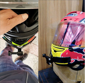 20230708 For SJCAM GoPro Hero 13 11 109 8 7 5 Motorcycle Helmet Chin Stand Mount Holder FOR insta360 X5 X3 /X4 RS X2 osmo action 3/4/ACTION 5 PRO  Sports Camera Full Face Holder Accessory