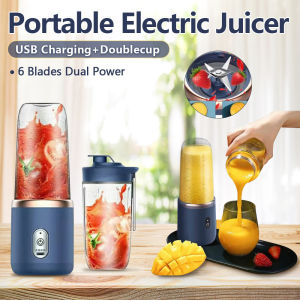 Electric Fruit Juicer Blender Juice Mixer Mini Wireless Portable Rechargeable 6 Blade Gift Juice Cup Automatic Smoothie Blender
