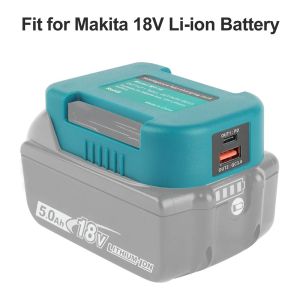 NAMSHEVA สากลสากลสากล อุปกรณ์เสริมเสริม สำหรับ Makita/DeWalt/milwaukee อะแดปเตอร์ชาร์จ USB ชั้นชาร์จไฟ ที่ชาร์จโทรศัพท์ แหล่งจ่ายไฟฟ้า