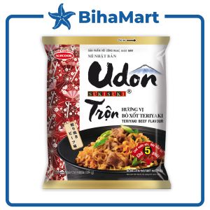 [SET 5 GÓI] - ACECOOK - Mì Udon trộn Sưkisưki bò xốt Teriyaki (82g/gói) - Mì Udon trộn Sukisuki hương vị bò xốt Teriyaki - Mì ăn liền Udon Sưki Sưki Nhật Bản sản xuất tại Việt Nam