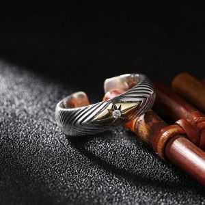 Cincin Elegan Desain Mahkota Bersinar (Adjustable)