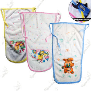 12Pcs Popok Bayi Kain Tali Ikat Besar dan Kecil Newborn dengan Warna Ceria dan Desain Lucu