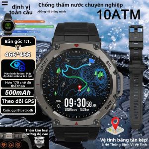 Đồng Hồ Thông Minh T-Rex 3 GPS Chống Nước 10 ATM Hỗ Trợ GNSS Kép Dành Cho Quân Đội Thể Thao Tích Hợp La Bàn Theo Dõi Nhịp Tim & Giấc Ngủ Dành Cho Nam Giới