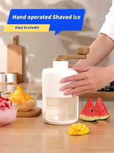 Portable Mini Manual Ice Crusher Ice Shaver Machine Snow Crushed Hand Crank Ice Breaker Household Summer
