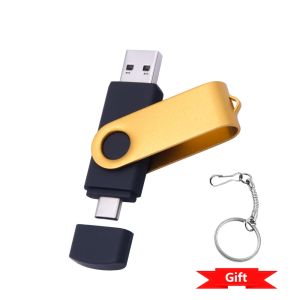 USB Flash Drive 64GB 128GB Type C Flash Drive 2 in 1 OTG USB 2.0+USB C Pendrive 128GB 64GB Dual Type C Drive Photo Stick