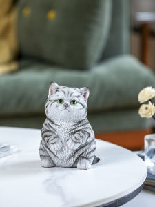 Creative Handmade Cat Figurine Desktop Decoration Cute Simulation Small Cat Gift for Bedroom Study Office Home Decor Accessories