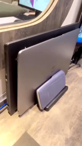 Adjustable vertical laptop stand and  PVC stand for tablets/phones/computers