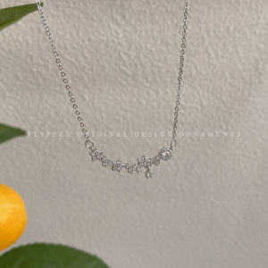 Elegant Zircon Star Necklace for Women Luxury Minimalist Design High-End Clavicle Chain New 2025 Skirt Accessory Fashion Jewelry