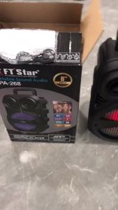 8 Inch Square Dance Audio Bluetooth Mobile Drawbar Speaker Player K Song High Power Tone with Wired Microphone