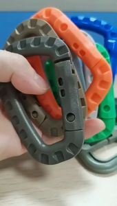 Móc Nhựa Cứng Hình Chữ D Có Khóa Và Không Khóa Cắm Trại EDC  Móc Khóa