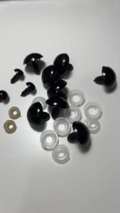 Sepasang Mata Boneka Bula Hitam Set Mata Amigurumi Safety Doll Eyes Untuk Mata Boneka (2pcs) MG011