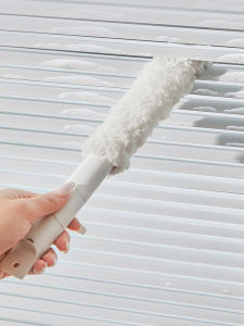 Double-Sided Air Conditioner Gap Cleaning Brush Car Fan Static Electricity Removal Window Blind Cleaning Tool Plastic Handle