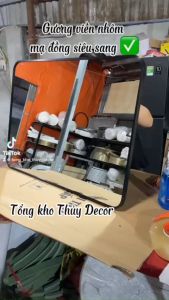 Gương nhà tắm CÓ SẴN GIÁ XƯỞNG gương chữ nhật viền thép tĩnh điện chống gỉ KT 50x70cm