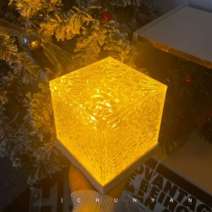 [COD] Stok!!! Remote Control 16 Warna Lampu Hias LED Adjustable Tidur Romantis Lampu Aestetik Crystal Lampu Estetika Crystal Meja