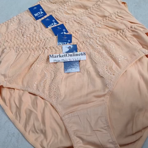 10 Quần Lót Nữ Lưng Cao NT120 50kg Đến 90kg Cotton phối ren Mềm Mát Co Giãn MarketOnline68