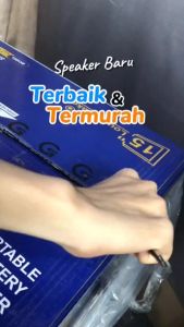 G-POWER Speaker Bluetooth 1501 Lite Karaoke Portabel 15 Inch dengan Mikrofon Wireless dan LED RGB - Warna Hitam