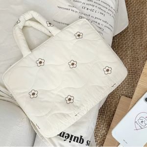 13 inch SleeveNew Flower Quilting Laptop Bag for Macbook HP Asus Acer Lenovo Samsung Soft Tablet Carry Bag Accessories