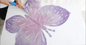Purple & Pink Foil Balloon Butterfly Decor