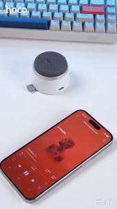 HOCO HC43 ลำโพงบลูทูธ Mini Magnetic 5W ติดหลังมือถือ กันน้ำ IPX4 รองรับ TWS TF card ลำโพงไร้สาย