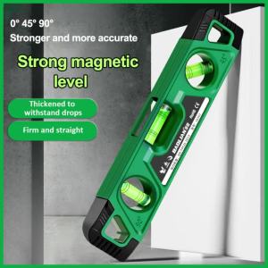 225MM Three Bubble Level Ruler High Precision Spirit Level Magnetic Lever Angle Gauge Finder Leveling Aligner Woodworking tool