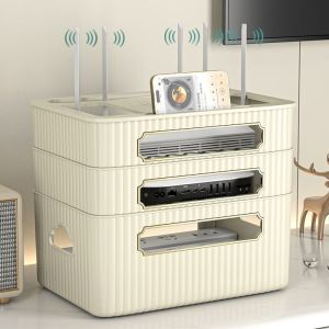 WiFi Router Storage Box TV Set-top Box Storage Rack Socket and Wire Sorting Tool Wireless Optical Cat Placement Rack