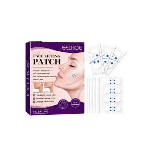 Eelhoe Facial Lifting Patch Invisible Breathable Waterproof Thin Face Stickers Double Chin V-shaped Cheek Lift Tape Instant Tighten Chin Facial Sagging Skin Lifting Face Contours Bandagem（60pcs/box）