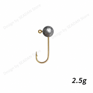 Hopeblaze 1.5/2.5/3.5/5g Micro Rock Fishing Ball Jig Head Hooks High Carbon Golden Hooks For Trout Perch Panfish Stream Fishing