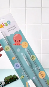 Mizo Straw Brush Cleaning Set Sikat Pembersih Sedotan 3in1