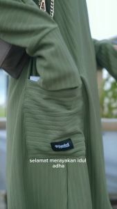 Hijacket Sylvania Olive | Outer Wanita Korean Style | Cardigan | Blazer Polos | Wanita Muslimah | Kekinian | Bahan Premium Homet Knit