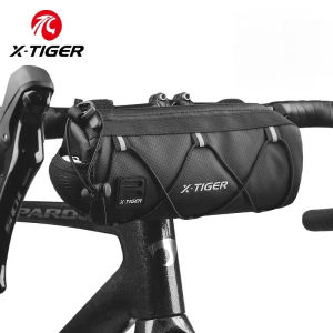 X-TIGER Large Gravel Handlebar Bag Capacity Front Bicycle Bag Waterproof Road Bike Handlebar Bag Multi-Purpose Frame Pannier Bag