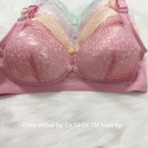 Áo ngực bầu cho bé bú sau sinh mút mỏng ren hoa mịn mát
