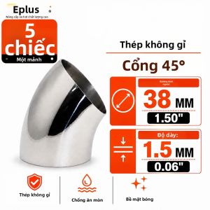 Bộ 5 Ống Thép Không Gỉ 45 Độ Nối Hàn Đa Năng Đánh Bóng Dùng Cho Ống Xả Xe Hơi Và Đường Ống Công Nghiệp