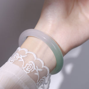 New Chinese Style Natural Agate Bracelet Womens Half Mountain Half Water Green Jade Bracelet Gift for Best Friend