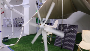 Wind Turbine 12V 24V 48V S-type Horizontal Axis 6 Blade 800W Breeze Activated Wind Solar Complementary Street Light Wind Turbine Generator