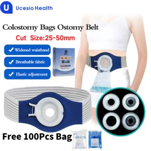 Ucesio Ostomy Belt Drainable Urostomy Bag after Colostomy Ileostomy Pouch Colostomy Belt With 100Pcs ostomy Bag