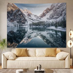 VIKAMA Reef Bay Surfing Sea View Tapestry HD Nghệ Thuật Treo Tường Bằng Vải Polyester Chống Mài Mòn Cho Trang Trí Phòng Khách Theo Chủ Đề Bãi Biển