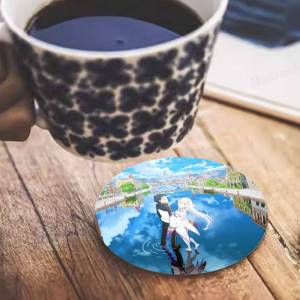 Re Life In A Different World From Zero Wooden Coaster Heat-Resistant Drink Mats with Non-Slip Base Perfect Gift Idea