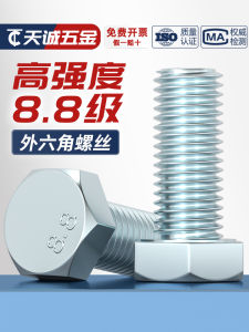 High Strength Galvanized External Hexagonal Screw Long 8.8 Grade Hex Head Bolts M4M5M6M8M10M12M16M20-M30 for Hardware Tools