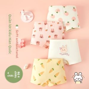 Quần lót MiiOW cho bé gái làm bằng cotton nguyên chất thoáng khí in họa tiết
