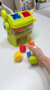 NIKO Dinosaur Shape Sorting Machine Toy 6 Shapes Montessori Matching Game for Toddlers Kids Early Learning Gift